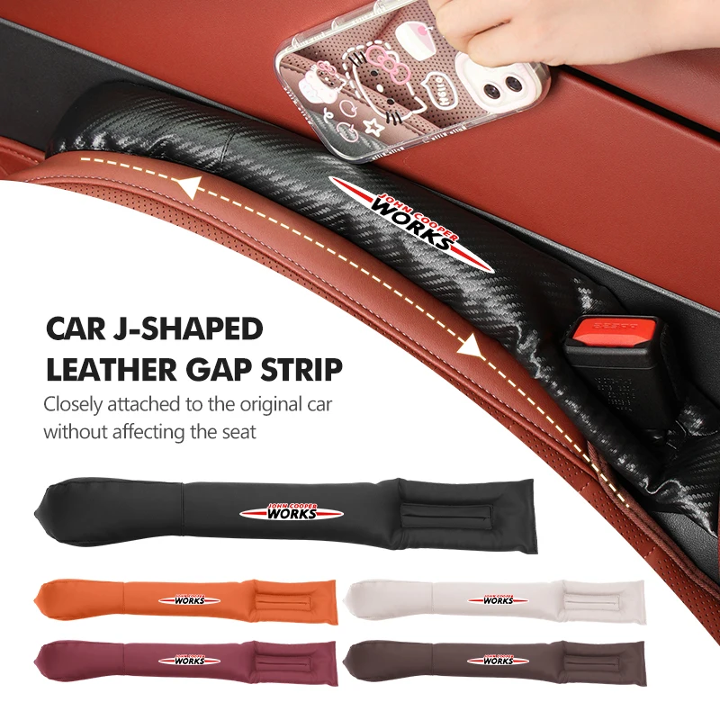 

1pcs Car Seat Gap Filler Anti-Leakage Side Seam Strip Gap Plug For MINI Cooper Works R56 F56 R53 R60 Clubman JCW Countryman