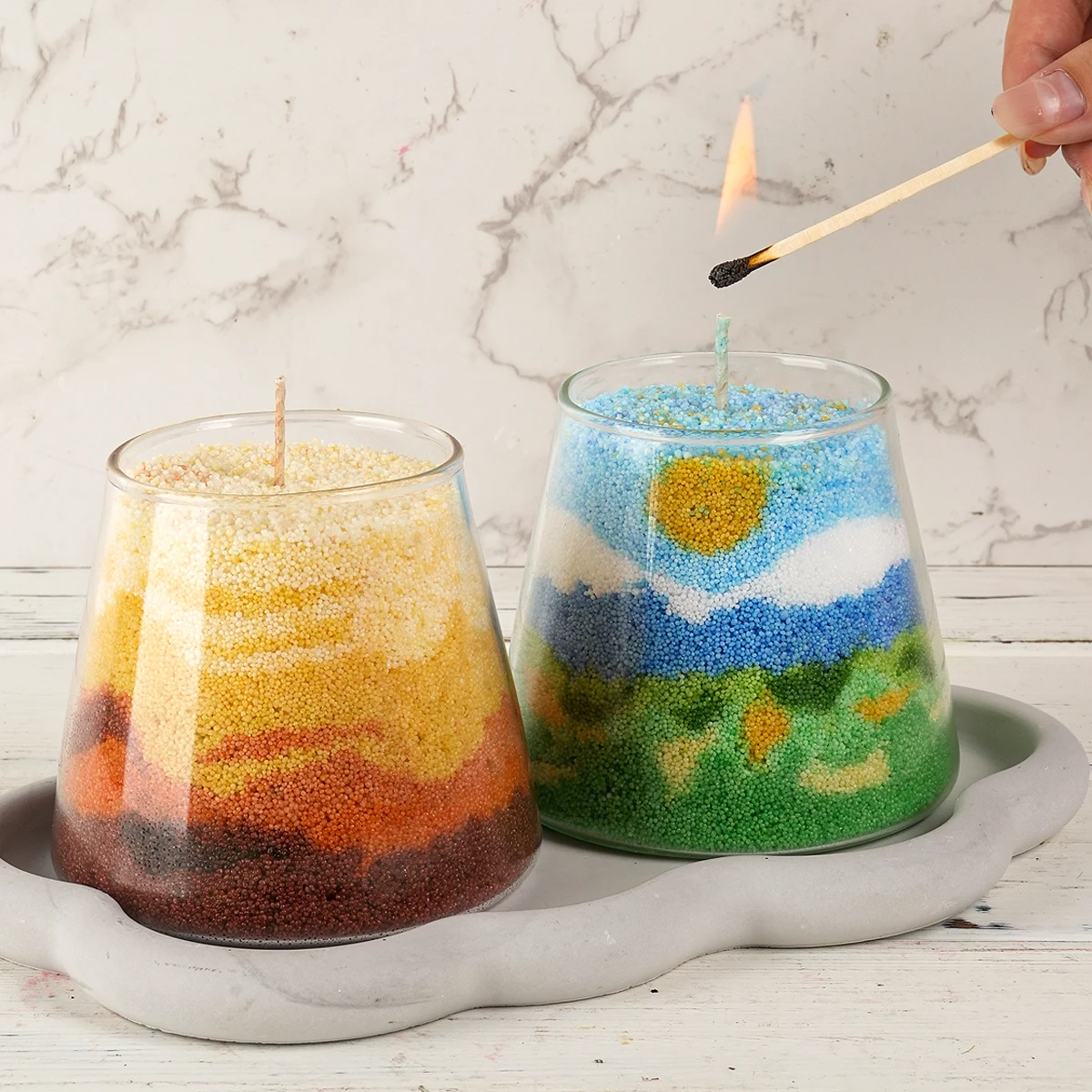 906 جرام مواد صنع الشمع الرملي الأبيض لتقوم بها بنفسك ملحقات الشموع المعطرة زهرة الجليد الشمع ندفة الثلج الشمع اللؤلؤ الشموع الرمال اللوحة أيضا