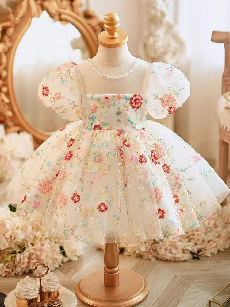 Neues Kinder-Abendkleid für Klavieraufführungen, Hochzeiten, Geburtstage und Abschlussfeiern A5015 Vestidos – Detail 3