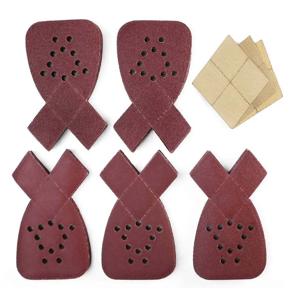 

60-220 Grit Sandpaper Assortment, 50PCS with Extra Tips & Replacement, Hook and Loop Detail Sanding Pads