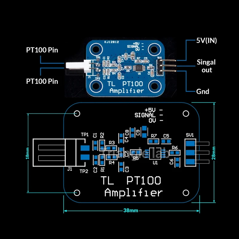 Trianglelab-3D 프린터 V6 hotend PT100 센서 업그레이드 키트, 핫 엔드 가열 블록용 PT100 온도 제어 패널 센서