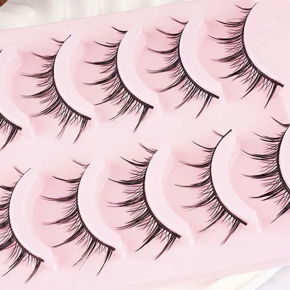 Neue konische falsche Wimpern, schwarze C-gekräuselte Anime-Wimpern, einzelne Wimpern