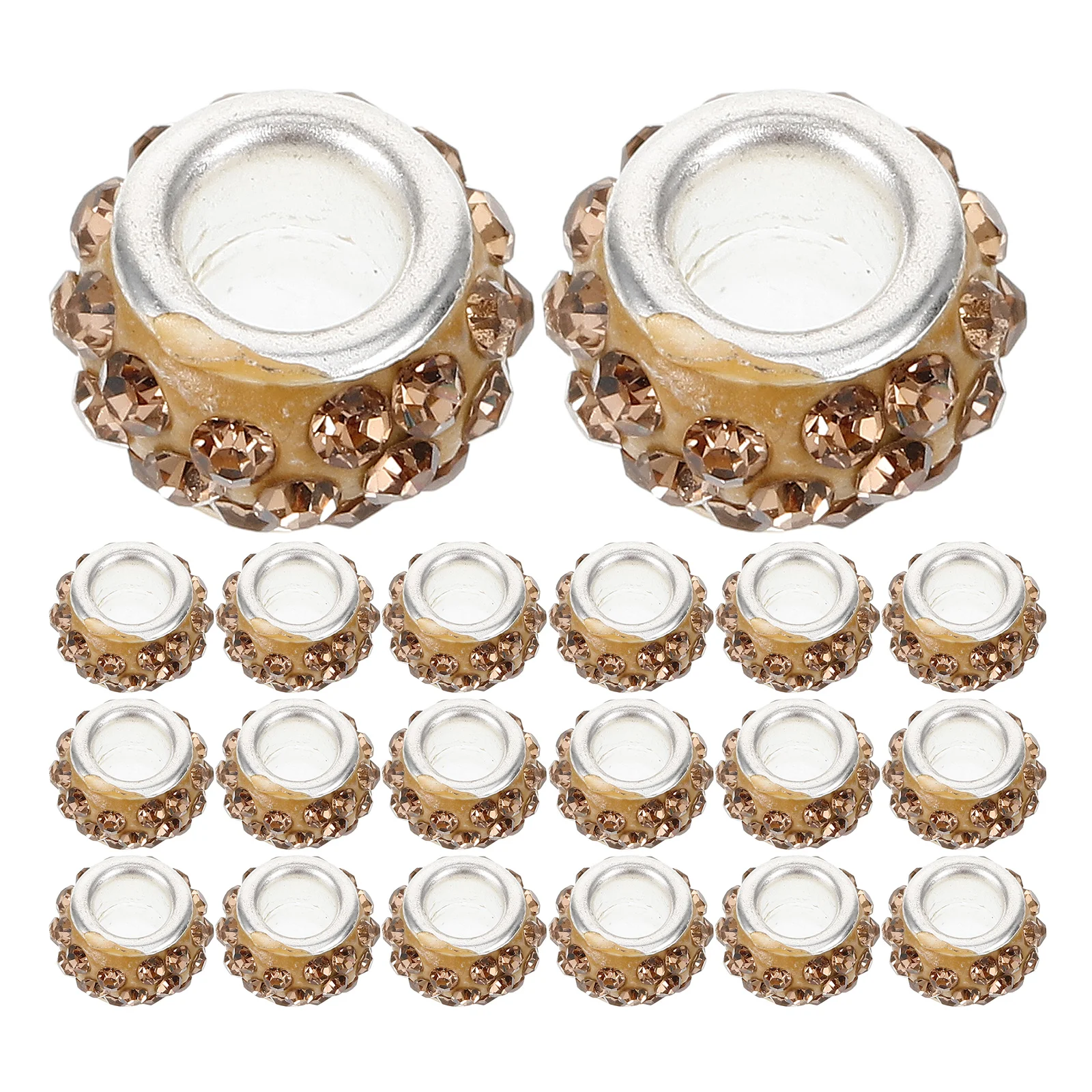 

100 Pcs Bead Accessories Spacers for Jewelry Making Beads Aldult Charms Craft with Holes Polymer Clay Bracelet