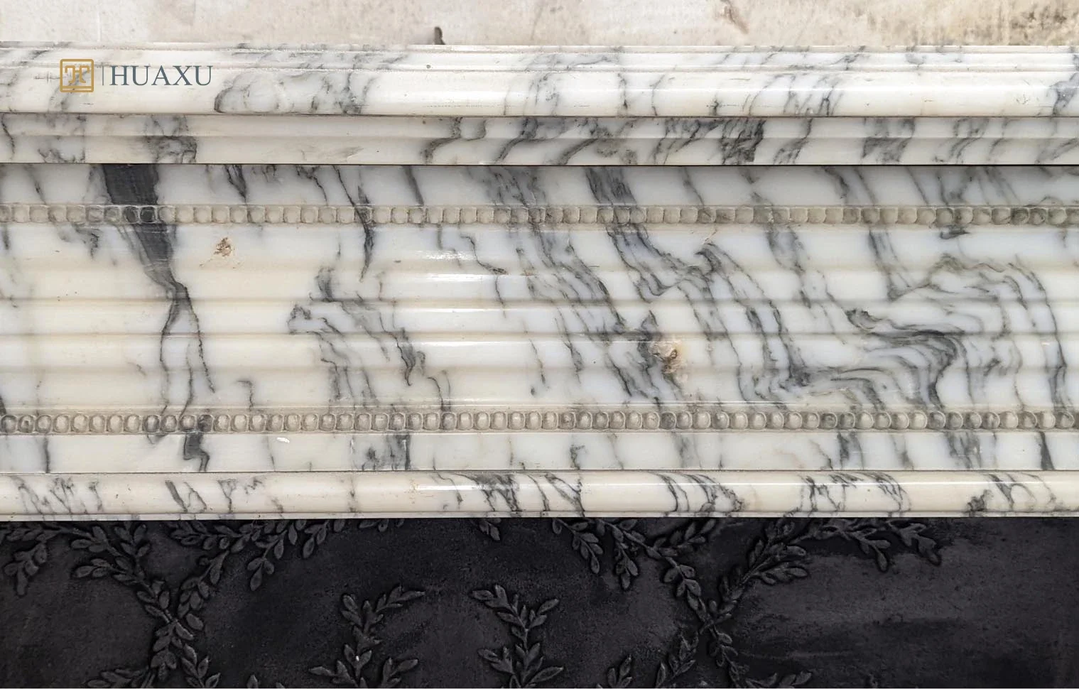 

Huaxu Natural Stone Hand Carved Classic Carrara Grey White Marble Fireplace Mental Surround Modern