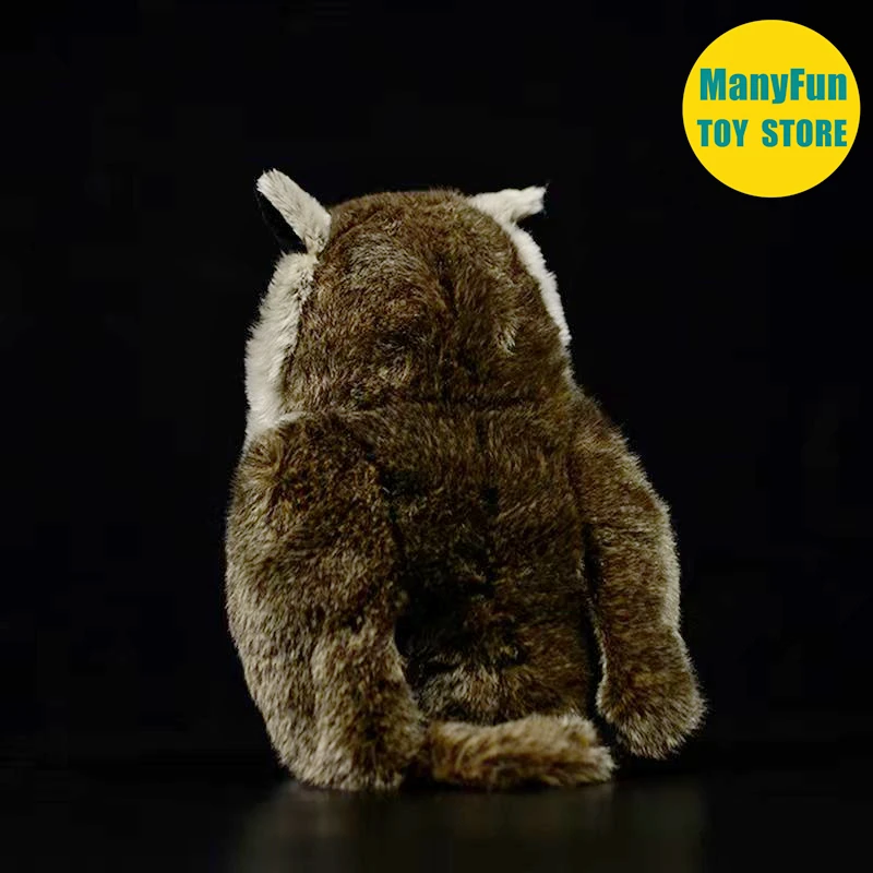 Realistic Scops Owl Plush Toy Lifelike Owl Plushie Nighthawk Stuffed Animal Owl Simulation Doll Toy Gifts