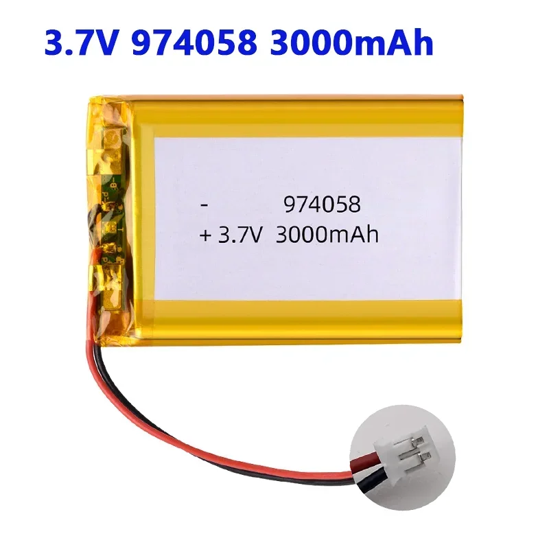 

3.7V 974058 3000mAh Lipo Battery Lithium Polymer Batteries for Massage Meter GPS Navigator Aeromodelling Rechargeable Cell PH2.0