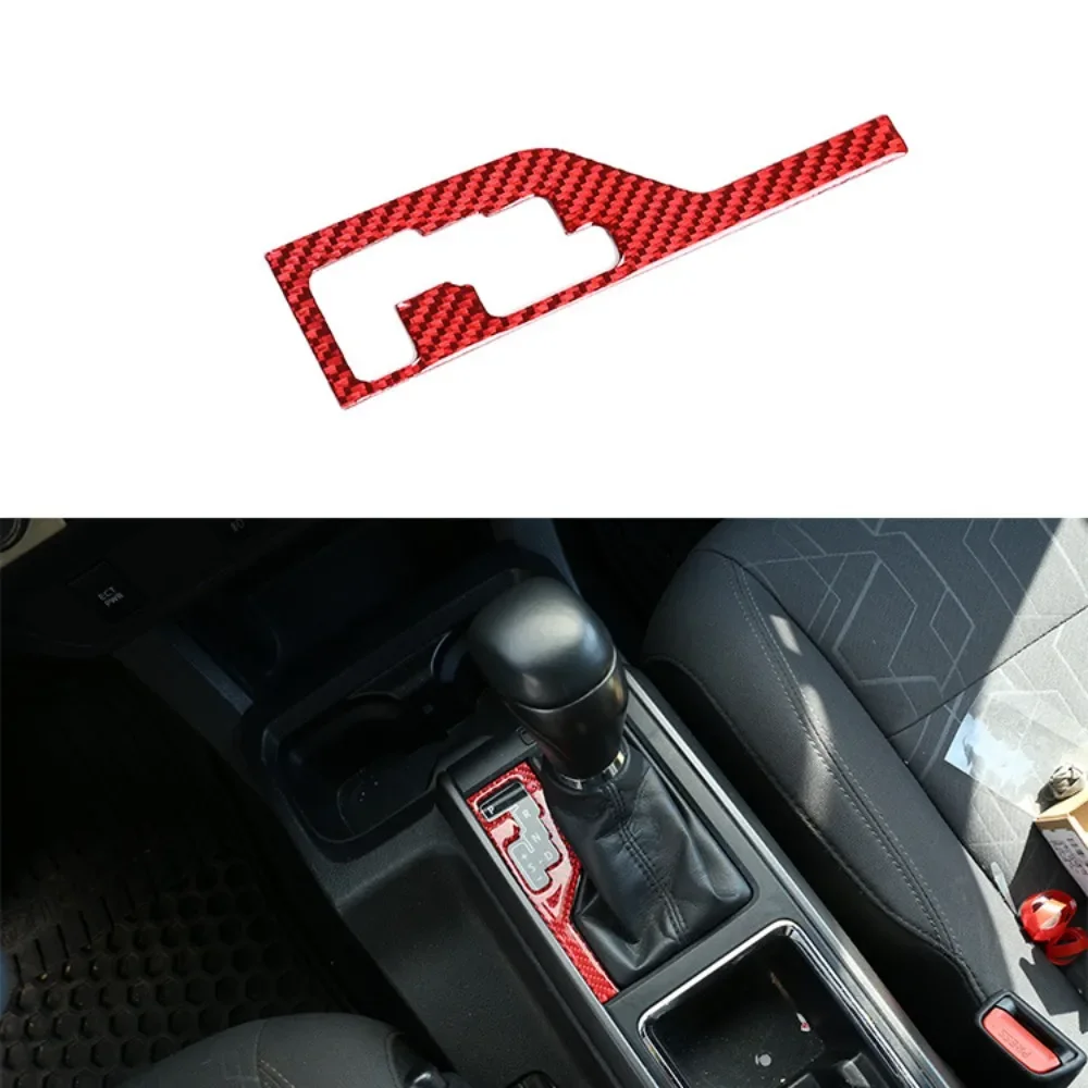 

LHD Real Carbon Fiber Car Central Control Gear Indicator Decoration Sticker For Toyota Tacoma 2016-2020 Car Interior Accessories