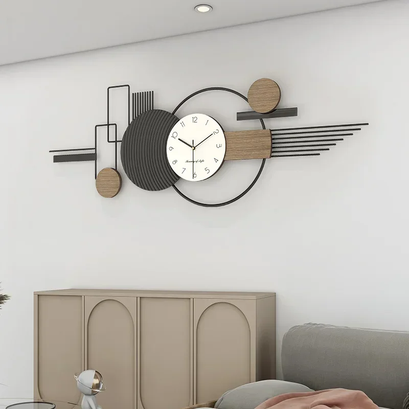 Fashion Silent Wall Clocks Led Art Mural Large Aesthetic Big Size Wall Watch Restaurant Relogio De Parede Living Room Decoration - Image 5