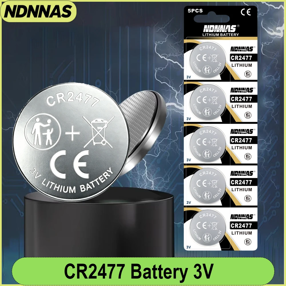 

5-50Pcs CR2477 3V Lithium Coin Battery DL2477 ECR2477 KCR2477 Button Cell for TPMS Smart Toilet Watch Scale