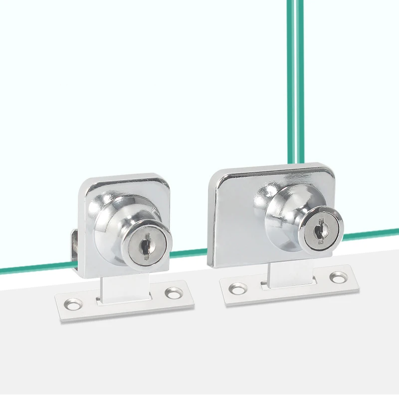 Glass Door Cabinet Lock No Punching Mall Display Cabinet Door Single And Double Window Lock Watch Cabinet Sliding Glass Lock