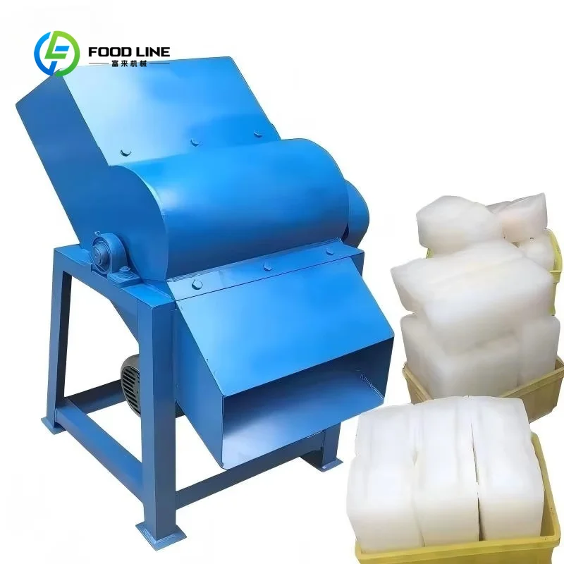 Customized Ice Block Crushing Machine Automatic Industrial Ice Crusher for Seafood and Food Processing