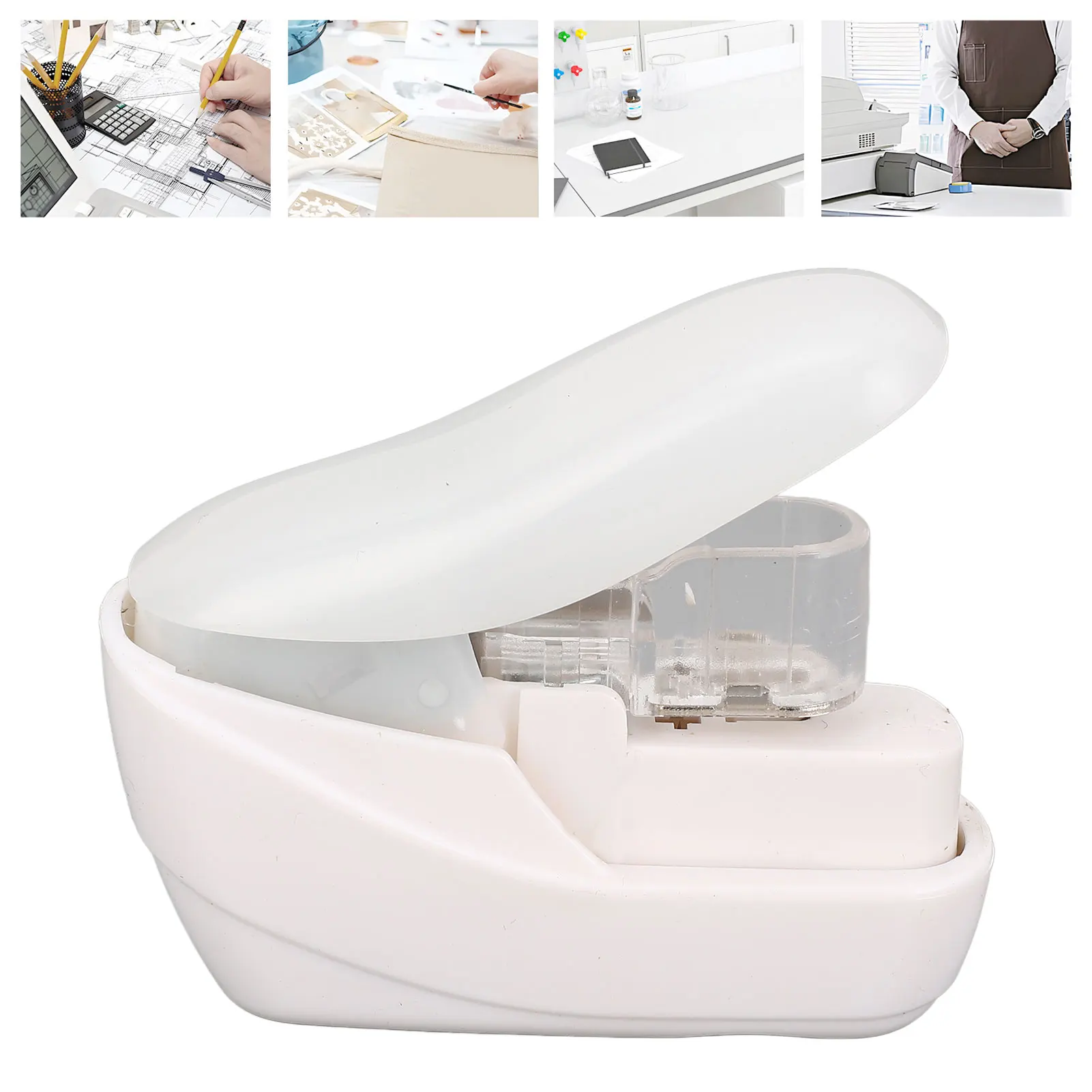 Small Stapleless Stapler Stapleless Stapler 4 Sheets Capacity Compact Portable No Staple Stapler for Office School Home Stapler