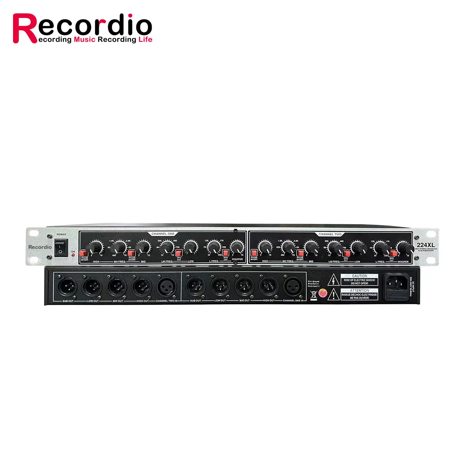 GAX-224XL مرحلة كروس 4-قناة الصوت 224XL مضخم الصوت 2/4 معالجة فاصل الصوت