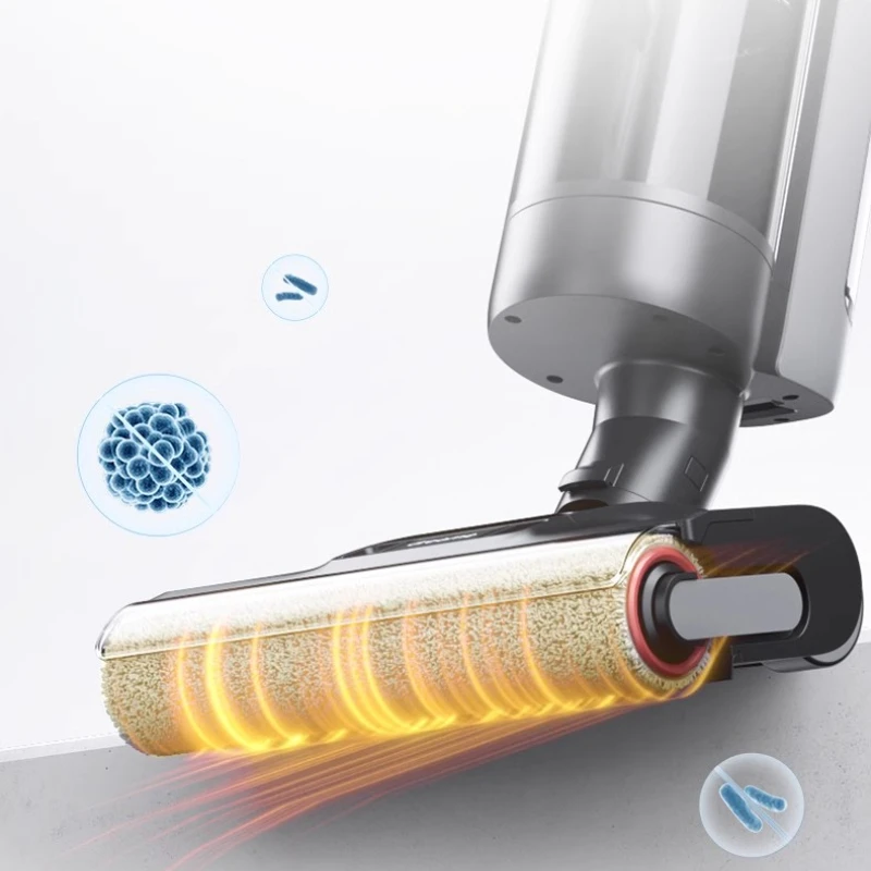 Dreame Máquina fregadora de pisos para hornear en caliente Lavado y trapeador Esterilización de pisos Doble filo 15500Pa Alta succión H12 Pro Plus C