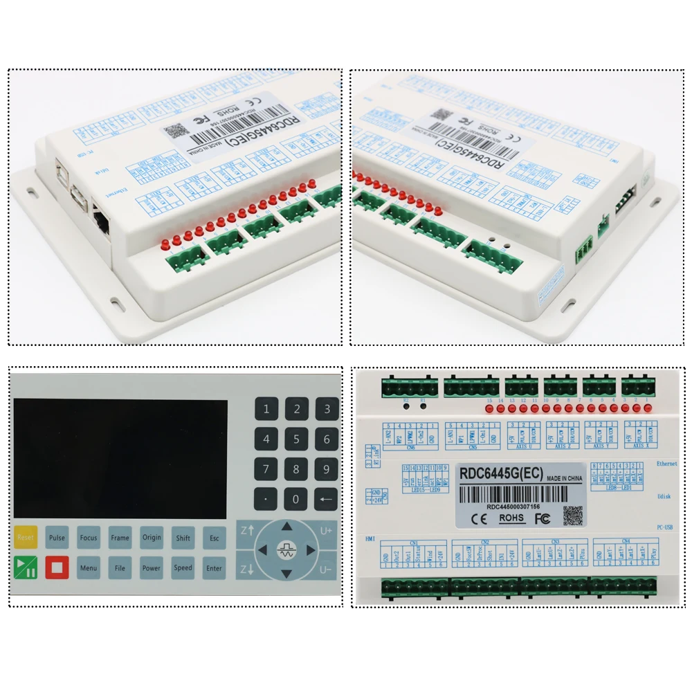 QDHWOEL Ruida RDC6445 RDC6445G RDC6445S Co2 Laser Controller for Laser Engraving Cutting Machine Upgrade RDC6442 RDC6442G