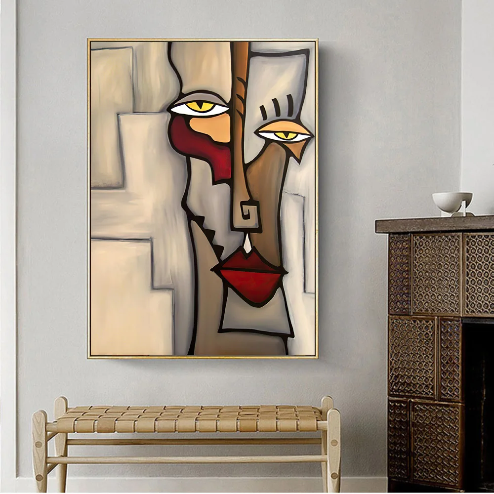 Picasso Peinture d'art classique Impression sur toile Affiches et impressions abstraites célèbres Art mural photos pour salon 50 x 90 cm Sans cadre
