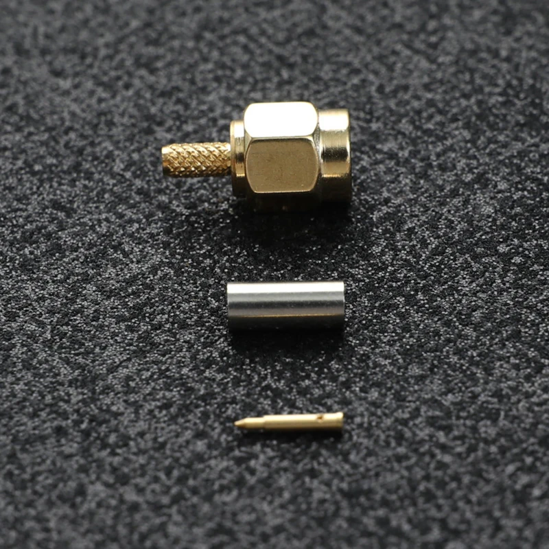 10Pcs High-quality SMA Male Plug Crimp For RG174 RG316 RG178 RG179 LMR100 Cable RF Connector