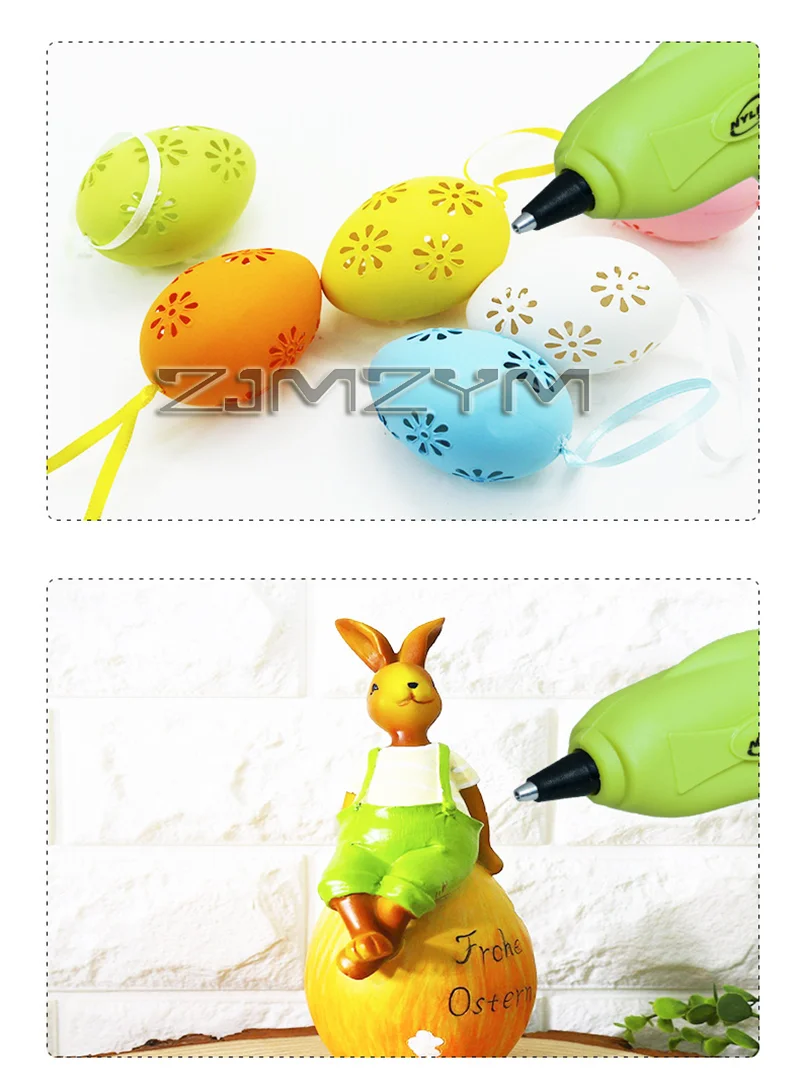 Hot Glue Gun, 3.7V Cordless Glue Gun, Wireless Mini with 30pcs Glue Sticks,  Silicone Finger Sleeves，Lithium Battery Charging