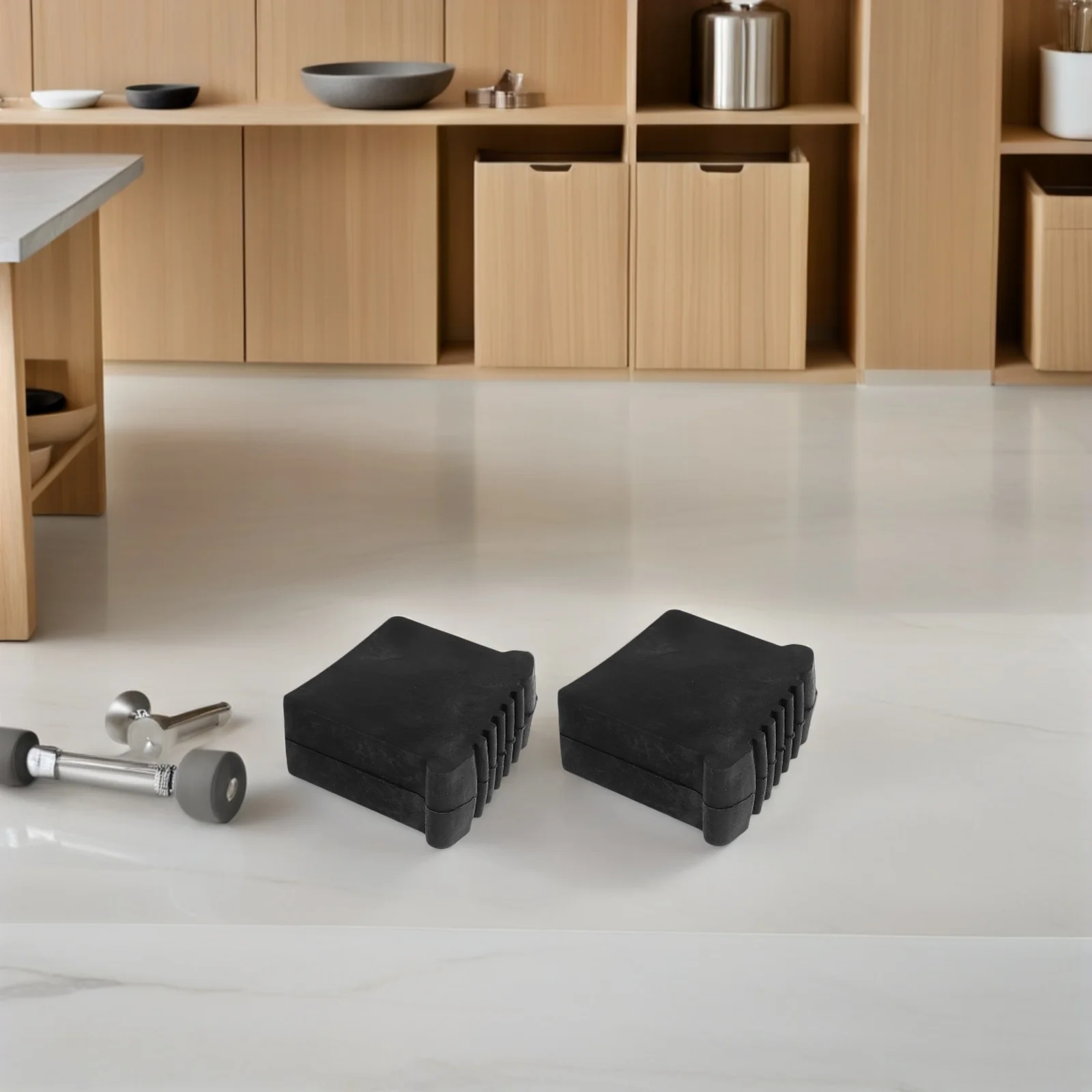 

2Pcs Ladder Foot Pads Replacement Rubber Caps for Step Ladder Legs Universal Fit Stabilizer Bumpers Floor Protectors