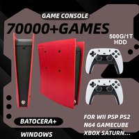 Game Console X2 70000+Classic Games 1T HDD Windows and Batocera 4K HD Output For WII PSP PS2 XBOX SATURN Wireless Controller
