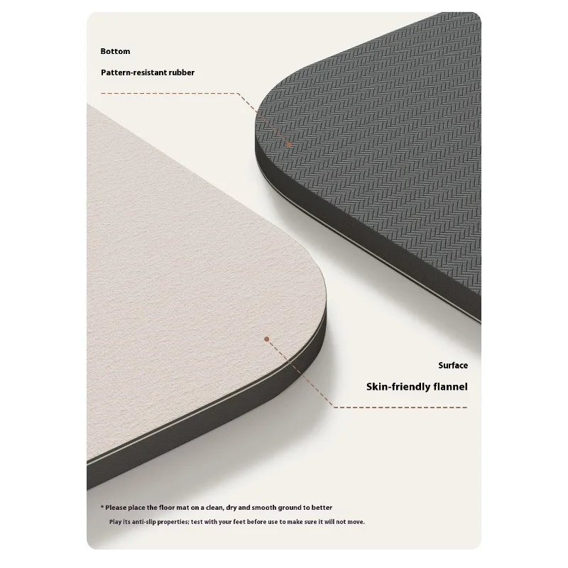 Cartoon Bathroom Mat Diatomite Absorbent Non-Slip Shower Rug Toilet Floor Mat Cute Home Decor Waterproof Bath Mat