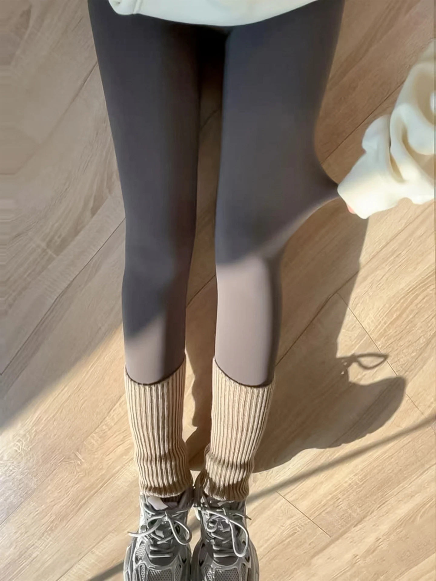 

High Waist Thiened Fce Yoga Pants Women's Autumn Winter New Sle Outerwear ark Pants Slimming Tight Base Layer Pants