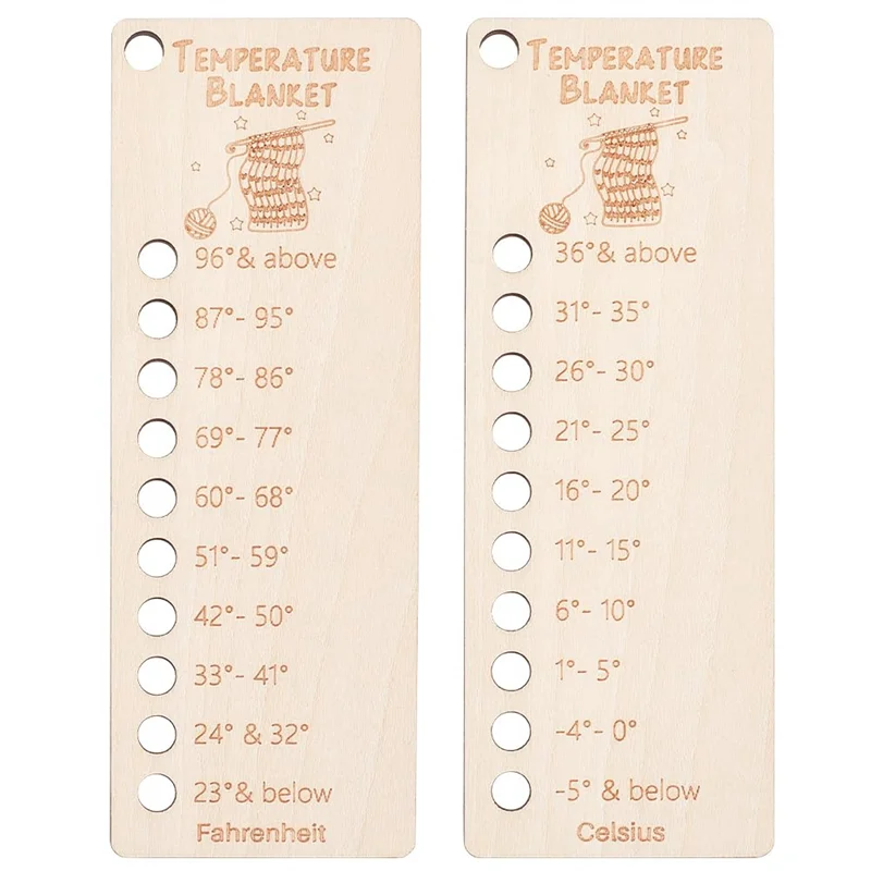 AT48-Knitting Temperature Color Chart Blanket Planner For Thread Crochet Projects Handmade Gifts