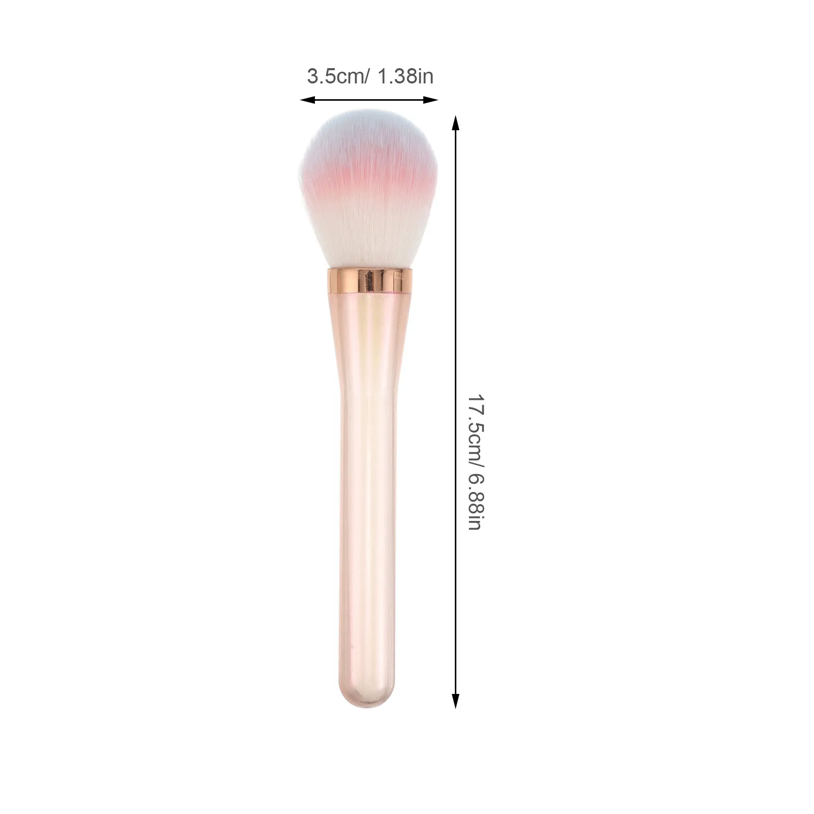 3Pcs Vibrant Gradient Color Double Sided Face Makeup Brush for Blending Contouring Highlighting Blush and Loose Powder