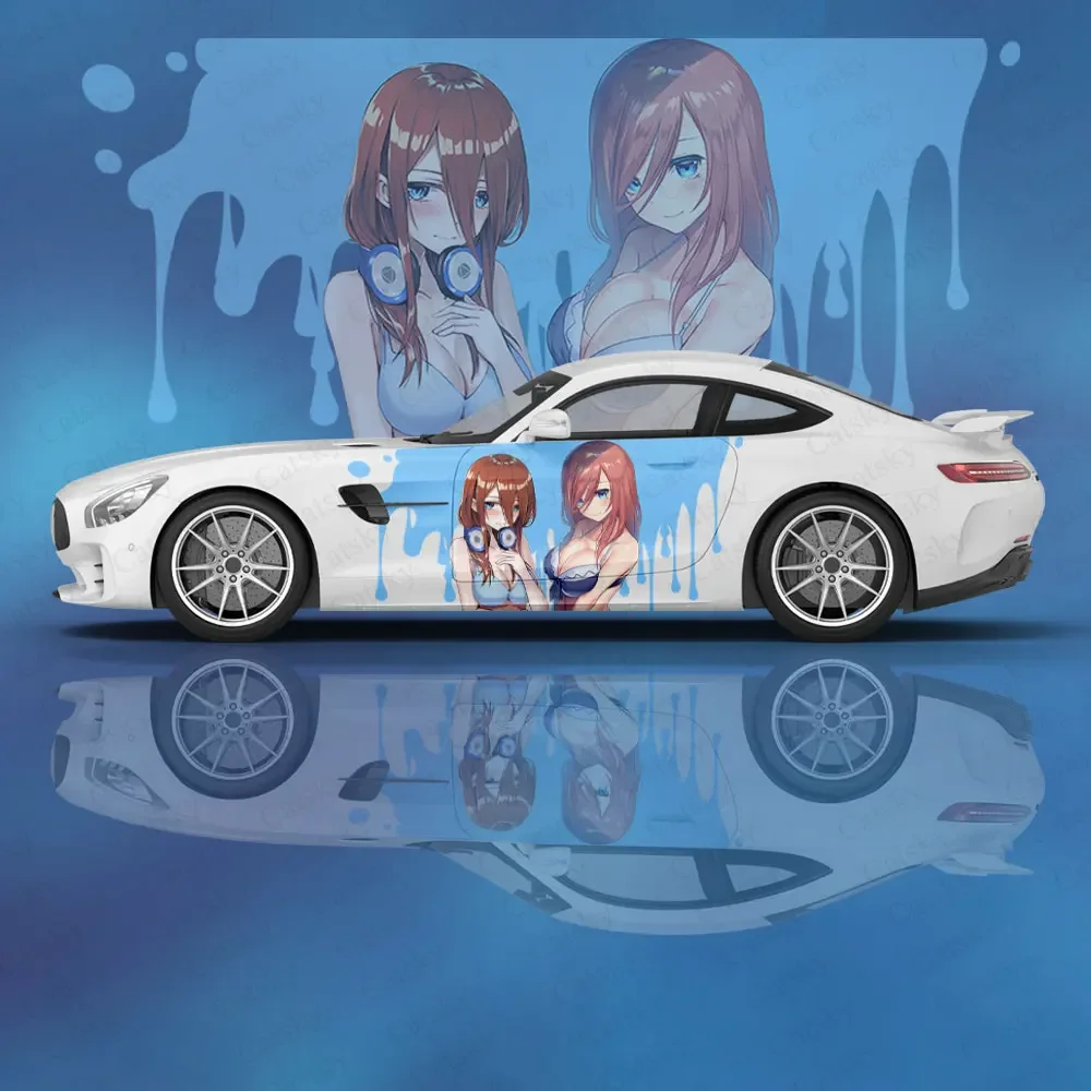 Nakano Miku Sexy Anime Girl Car Wrap Protect Stickers Car Decal Creative Sticker Car Appearance Modification Decorative Sticker