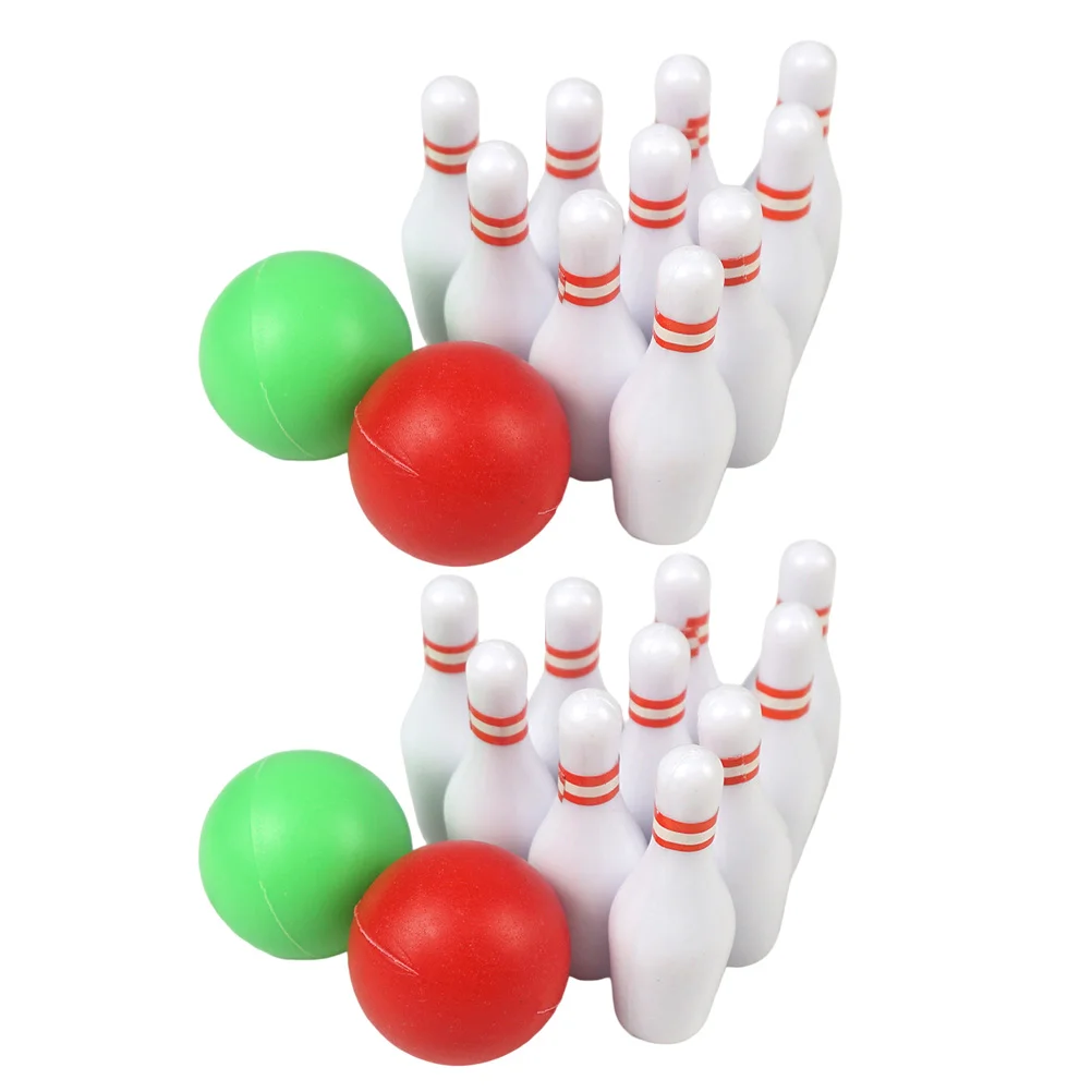 

2 Sets Bowling Ball Model Balls Adornment Decorative Toy House Miniatures Decoration Accessory Decorate