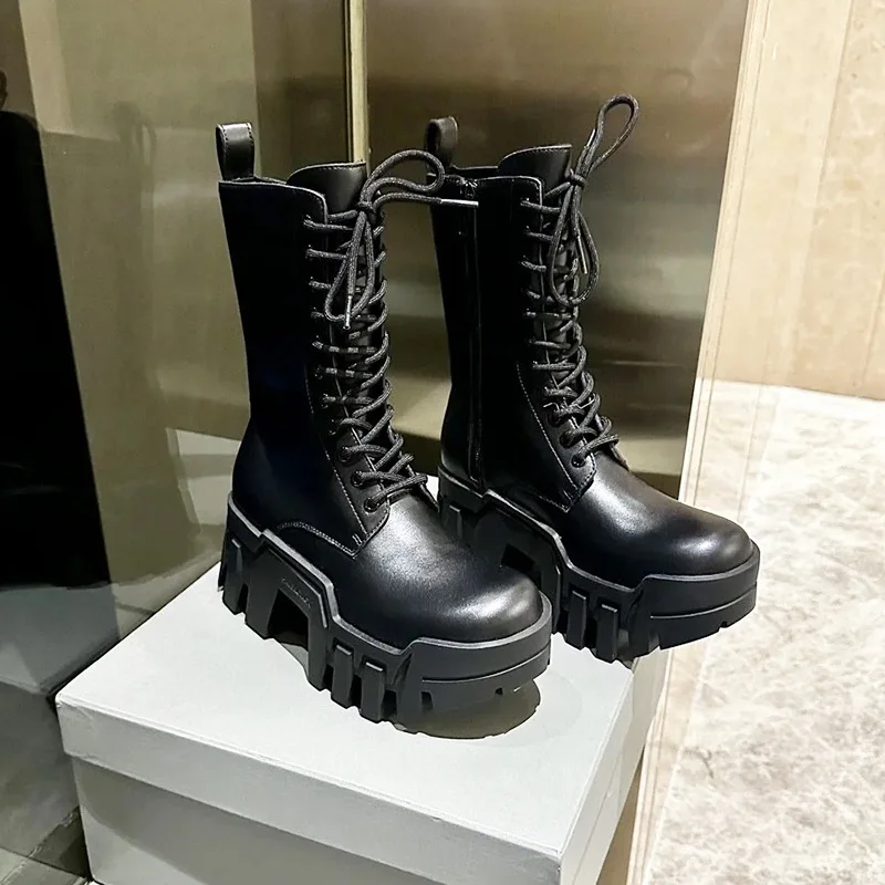 

2025 Новая дизайнерская обувь для мужчин Повседневные ботильоны Owens Rick Heighten Shoes For Men Модные мужские ботинки на толстой подошве Ретро Панк Рабочие ботинки Пара Темный рок Мотоциклетные ботинки Trbottomy Shoes
