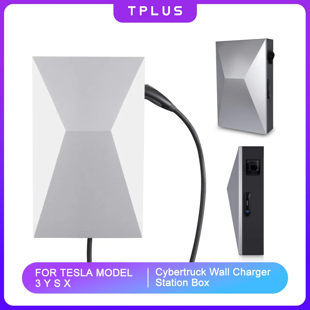 Per Tesla Model 3 Y S X Cybertruck Wall Charger Station Box impermeabile Outdoor Charging Cable Organizer Holder accessori Auto