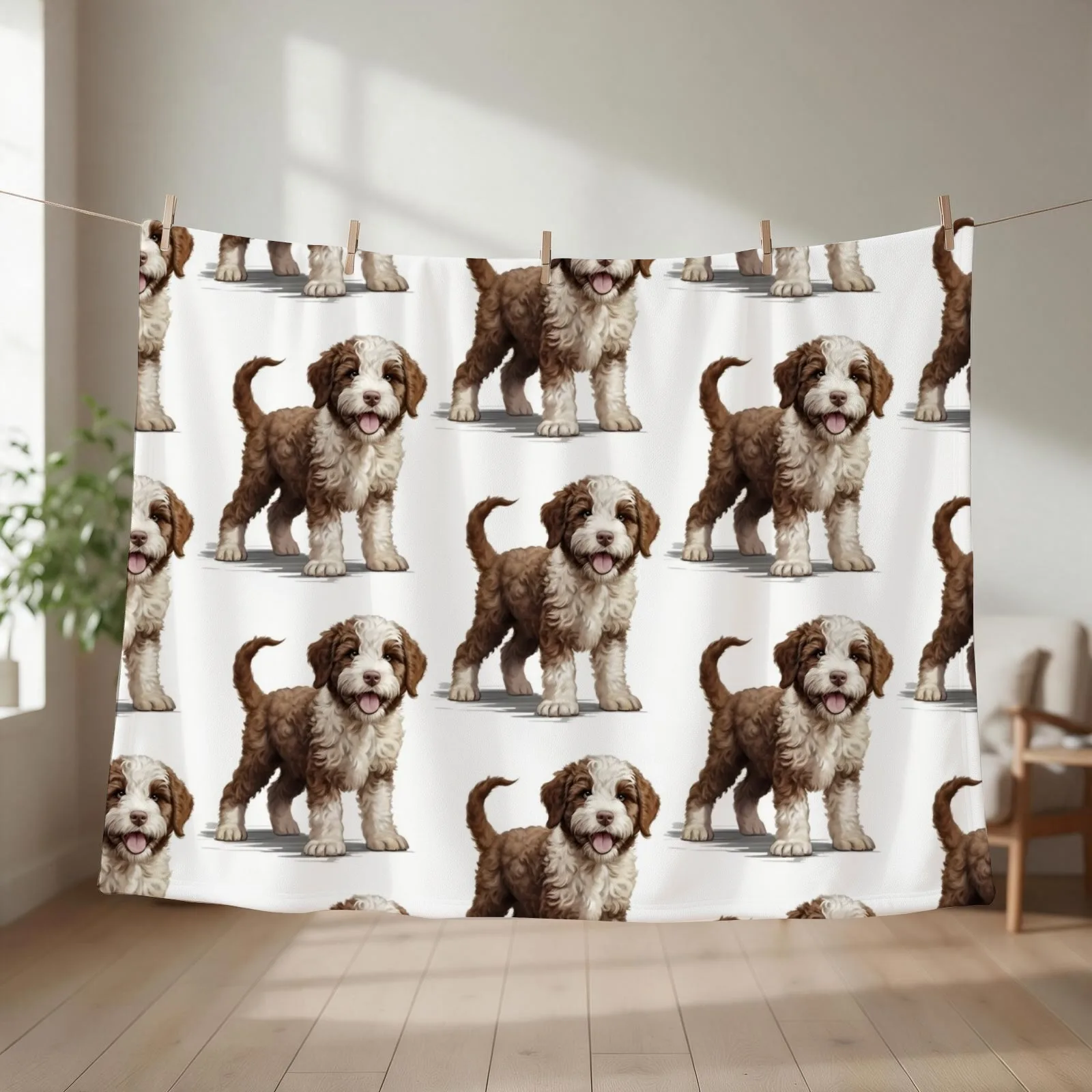 Lagotto Romagnolo dog Throw Blanket