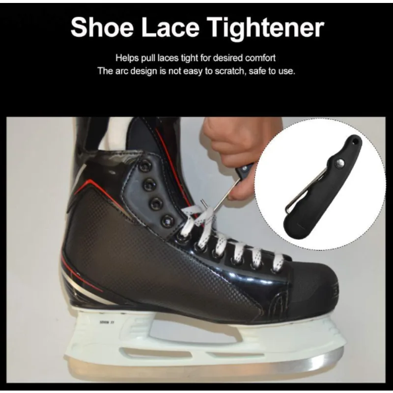 1Pc Foldable Skate Lace Tightener With Extended Hook Portable Ice Hockey Roller Skate Shoe Lacing Tool for Quick Tightening