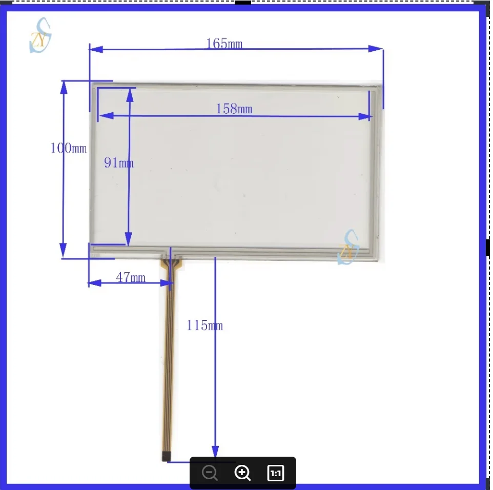 

ZhiYuSun 165*99 resistive touch screen display on the outside flat screen 165mm*99mm GPS navigation 7-inch use AT070TN92