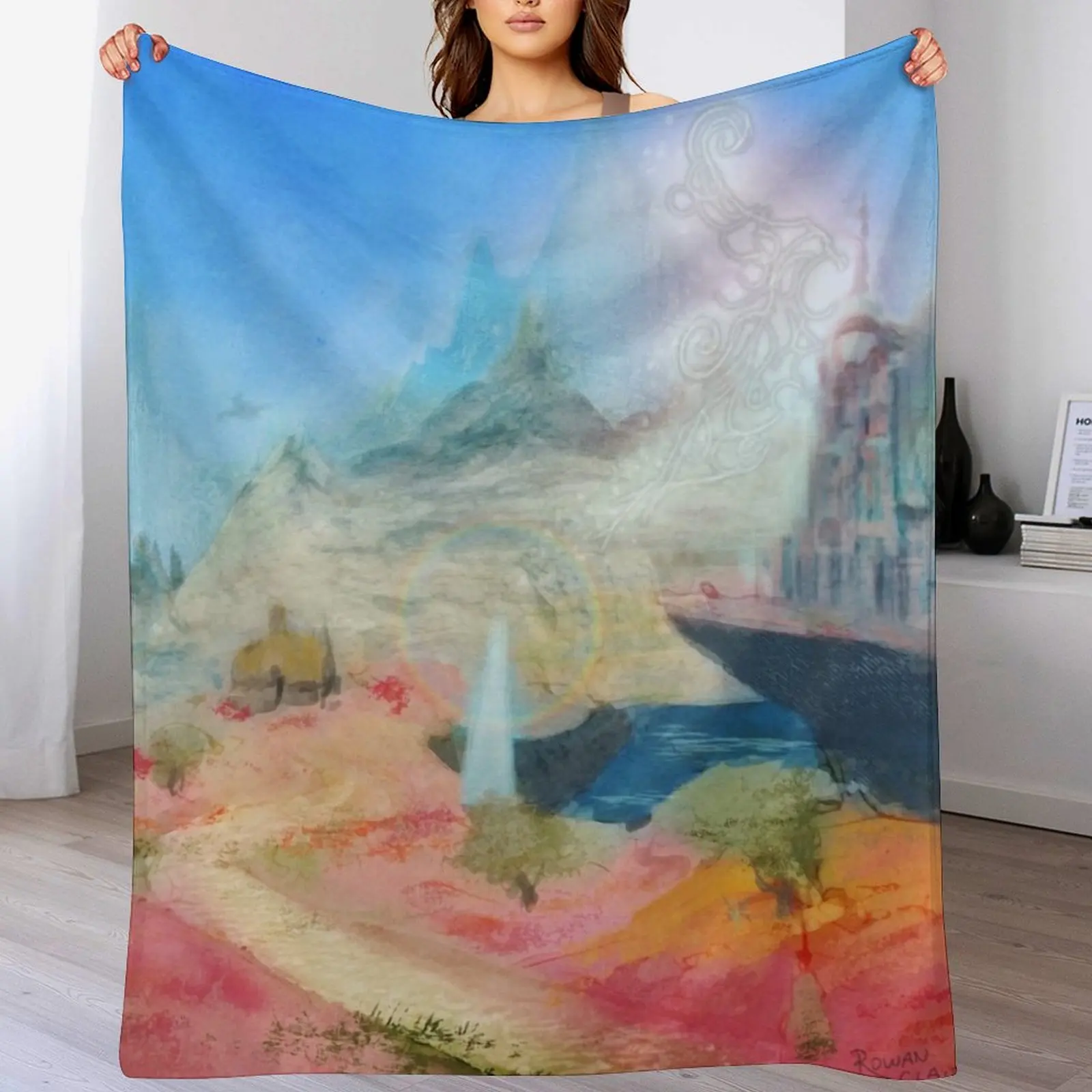 Il Mheg, the Faerie Kingdom Throw Blanket Warm Cozy Throw Blanket for Living Room Couch