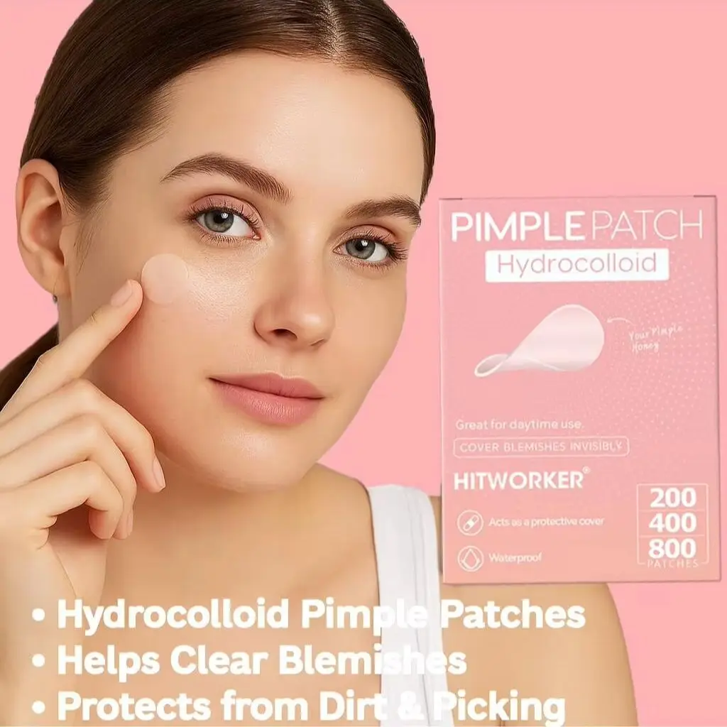 800/400/200 قطعة رقعة حب الشباب الغروية - خالية من الكحول، عديمة الرائحة، تغطي بقع حب الشباب بشكل فعال، مناسبة لجميع أنواع البشرة