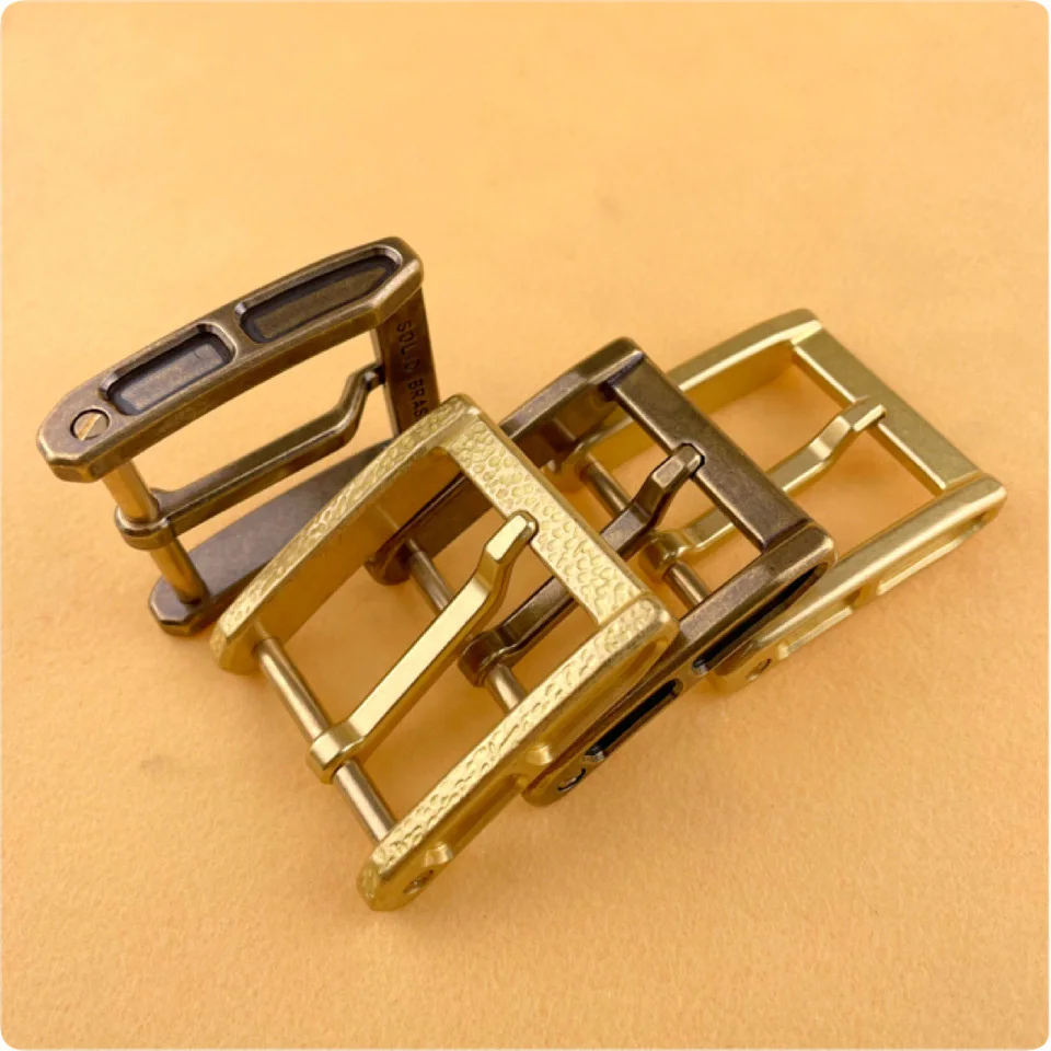 4cm pure copper detachable pin buckle Vintage Solid Brass Belt Buckles For Men Cowboy Belt DIY Accessories Leather Craft