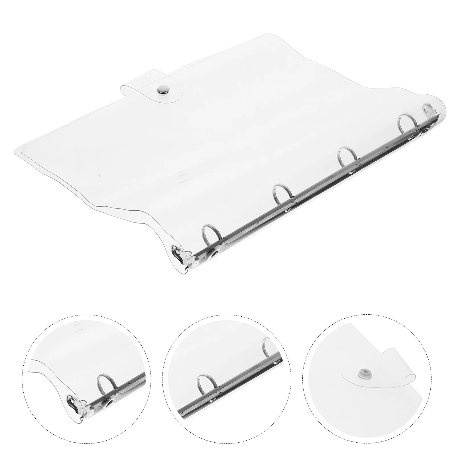 

Clear Plastic A4 Binder Shell -Ring Notebook Cover for School Office Journal Scrapbook Planner Notepad Organizer
