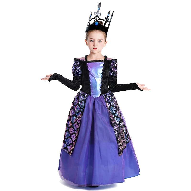 Ele Princ Dr for Girls Stage Performance Costume Witch Queen Outfit Autumn Collection Polyester Fiber O2O Exclusive