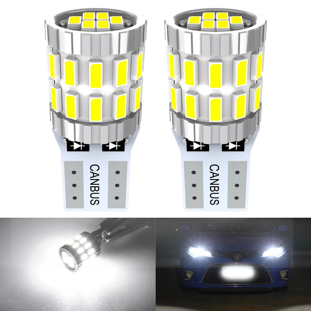 

2pcs T10 W5W Led Canbus Super Bright 5w5 194 168 2825 2827 2821 2721 Side Marker Lights Bulbs On Car Interior Diode Lamps Auto