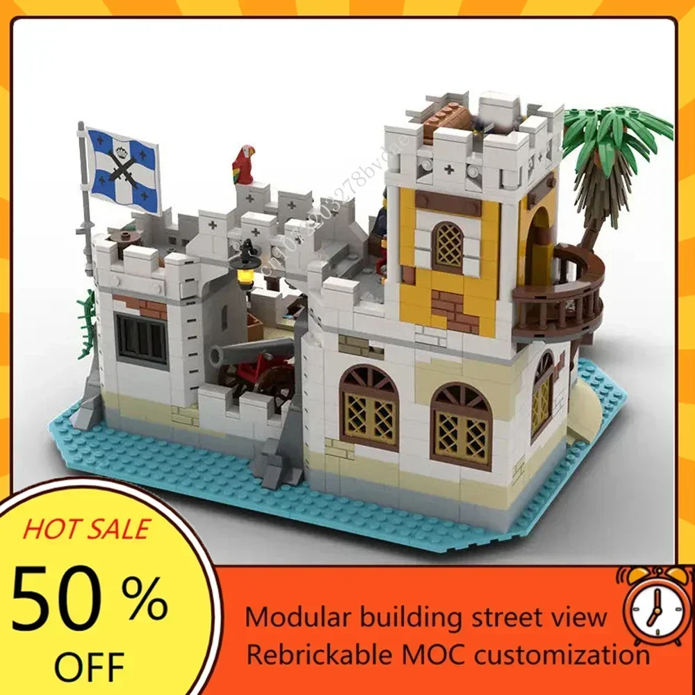 1129PCS Customized MOC Pirate Barracuda Bay Lagoon Lockup Model Building Blocks Technology Bricks DIY Assembly Kids Toys Gifts