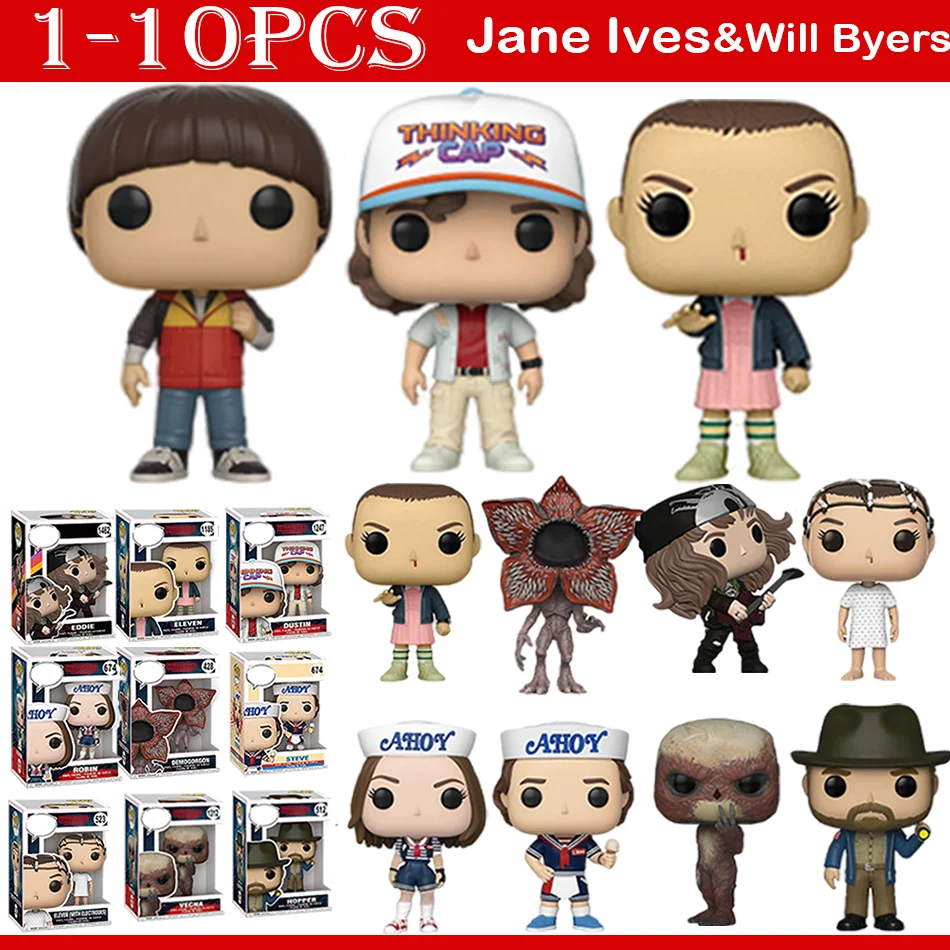 غريب الأشياء أنيمي الشكل الفينيل الغراء الأولاد عمل الشكل تأثيري الفينيل زخرفة أرقام لعبة طفل هدايا عيد المشجعين الهدايا