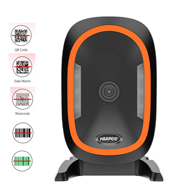 

High-speed Barcode Scanner Image Platform Desktop Scanner 1D 2D QR code Reader USB Omnidirectional Scanning Device