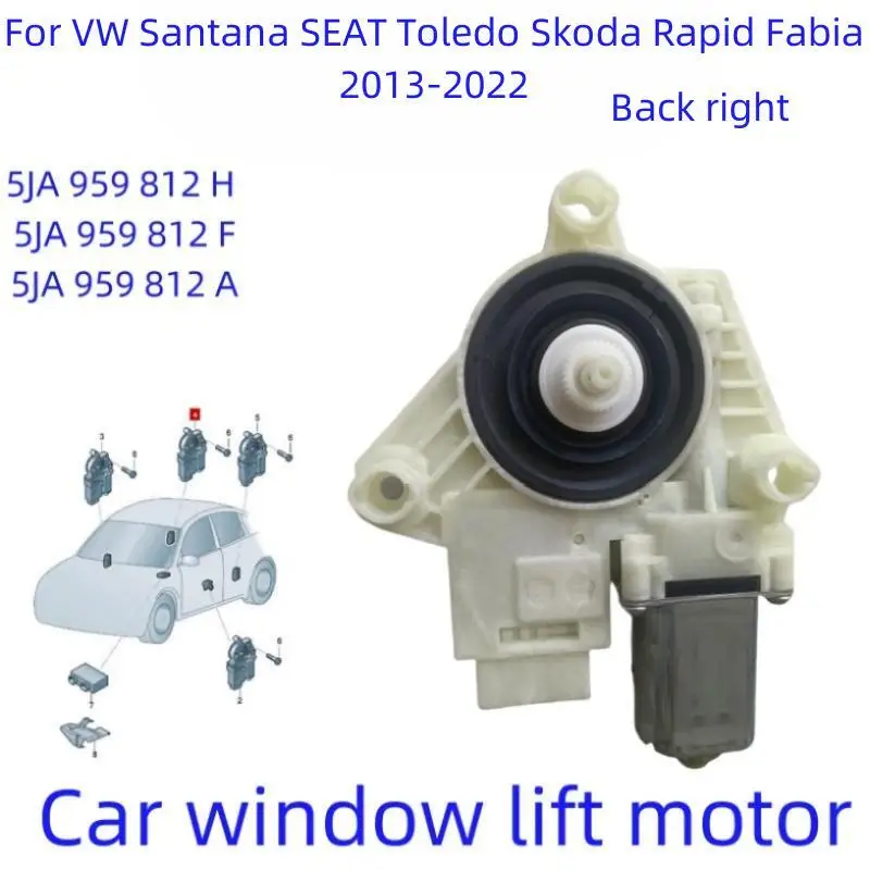 Voor VW Santana SEAT Toledo Skoda Rapid Raamheffermotor Nieuw 5JA959801H 5JA959812K 5JA959811J 5JA959801J 5JA959811K 5JA959801