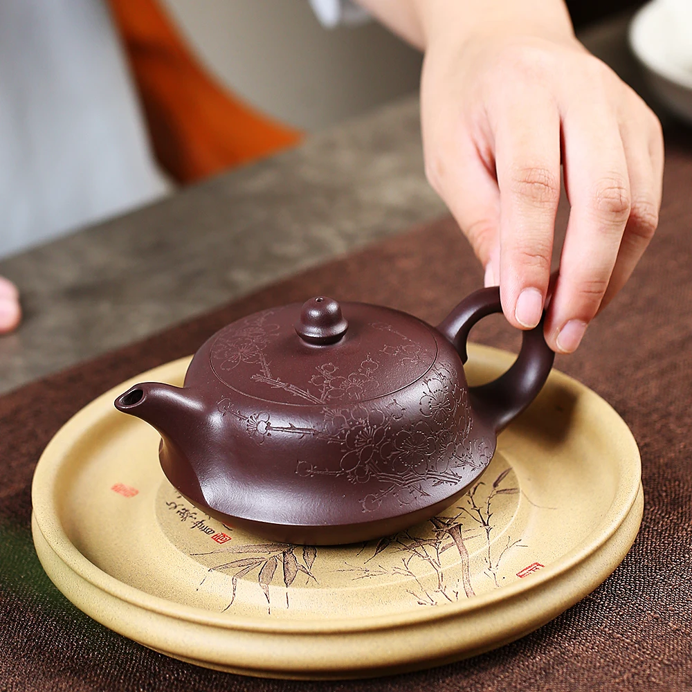 |pot spring of yixing teapot undressed ore are recommended by pure manual household kung fu old purple clay pot of 230 c