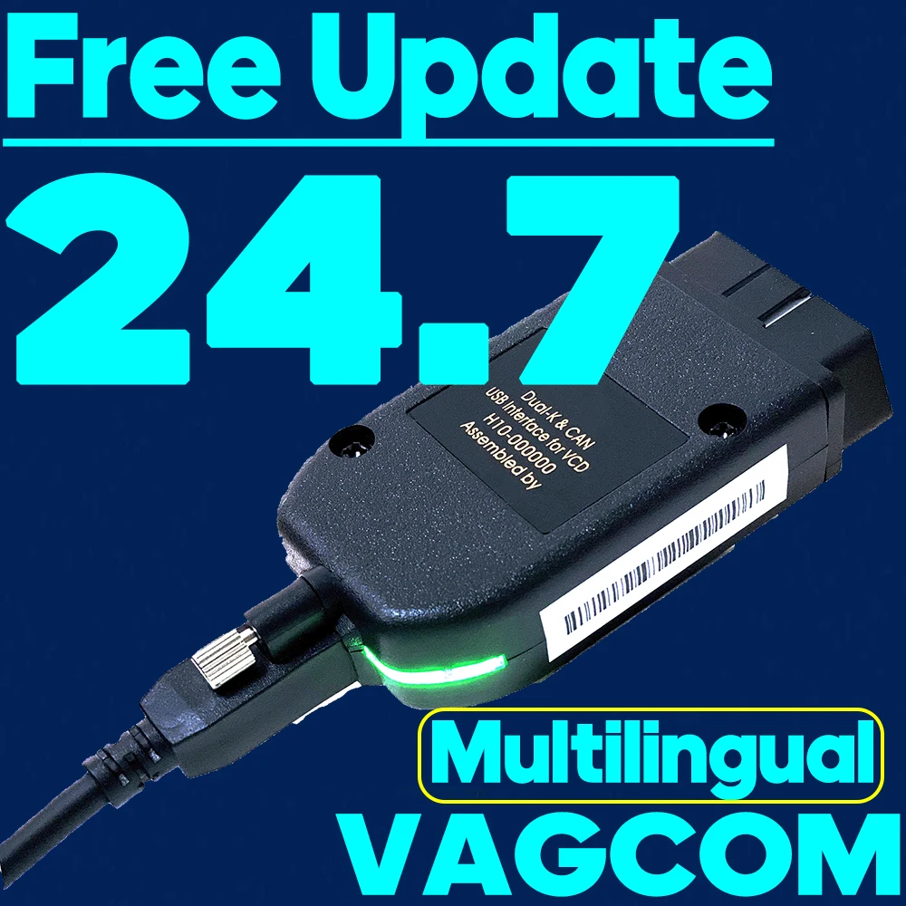 2025 Newest V24.7 VAG HEX V2 Interface For VAGCOM VAG COM VW-AUDi Professional Scan Code Upgrade Hardware AUTO COM VCDS TOOL