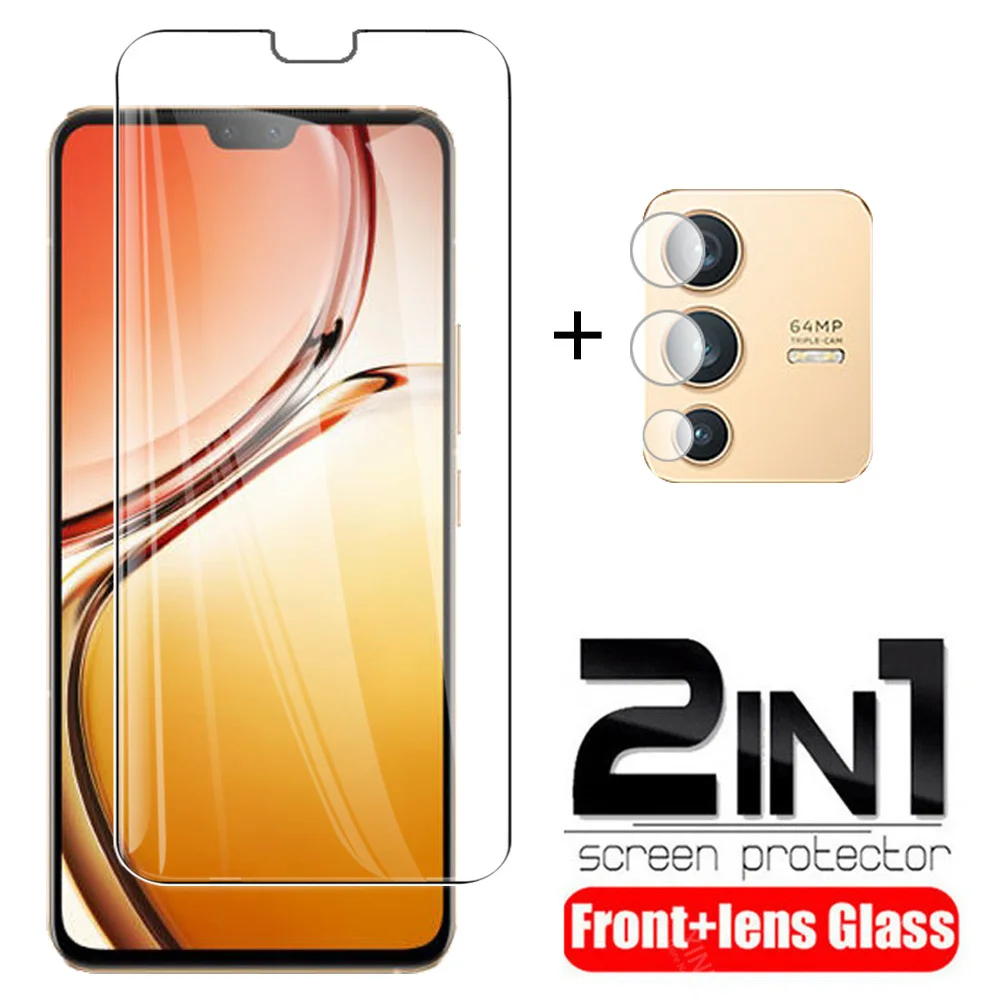 2In1 Screen Tempered Glass Case Vivo V23 5G Camera Lens Protective Film For Vivov23 V 23 V2130 6.44