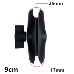 Bicycle Motorcycle Aluminum alloy Double Socket Arm for 17mm- 25mm Ball Head Clip Mount Adapter Extension Swivel Arm RAM Mount