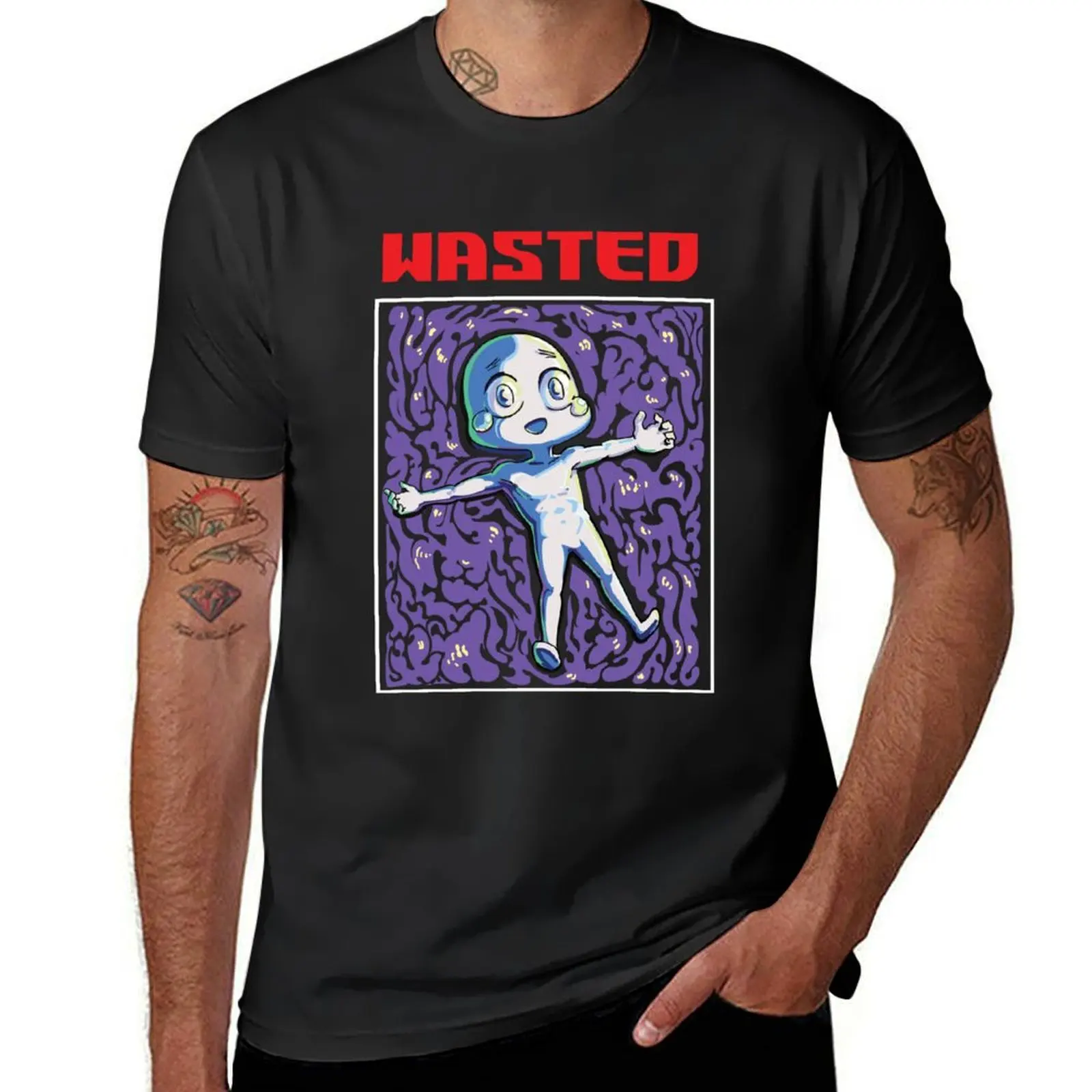 

WASTED (Purple Waves) T-Shirt shirts graphic basketball graphic tees anime figures luxury clothes men
